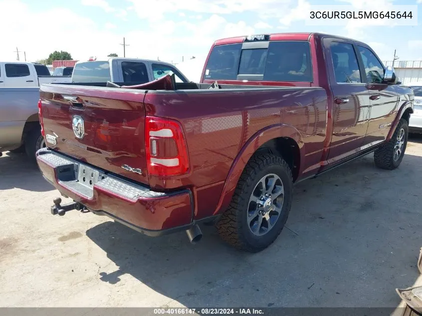 2021 Ram 2500 Limited Longhorn 4X4 6'4 Box VIN: 3C6UR5GL5MG645644 Lot: 40166147