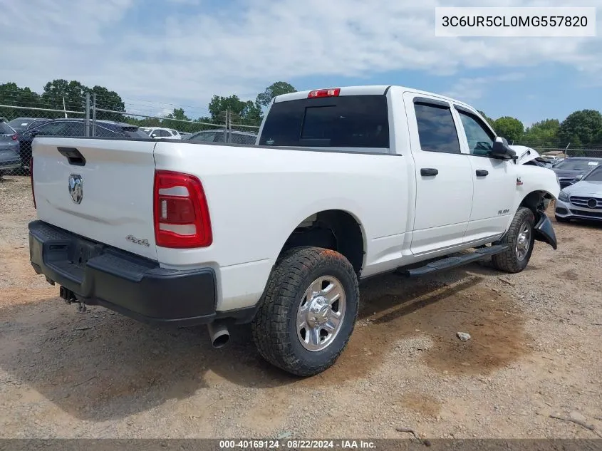 2021 Ram 2500 Tradesman 4X4 6'4 Box VIN: 3C6UR5CL0MG557820 Lot: 40169124