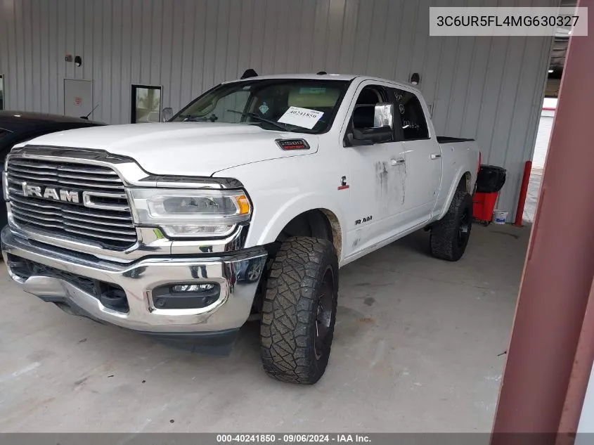 2021 Ram 2500 Laramie 4X4 6'4 Box VIN: 3C6UR5FL4MG630327 Lot: 40241850