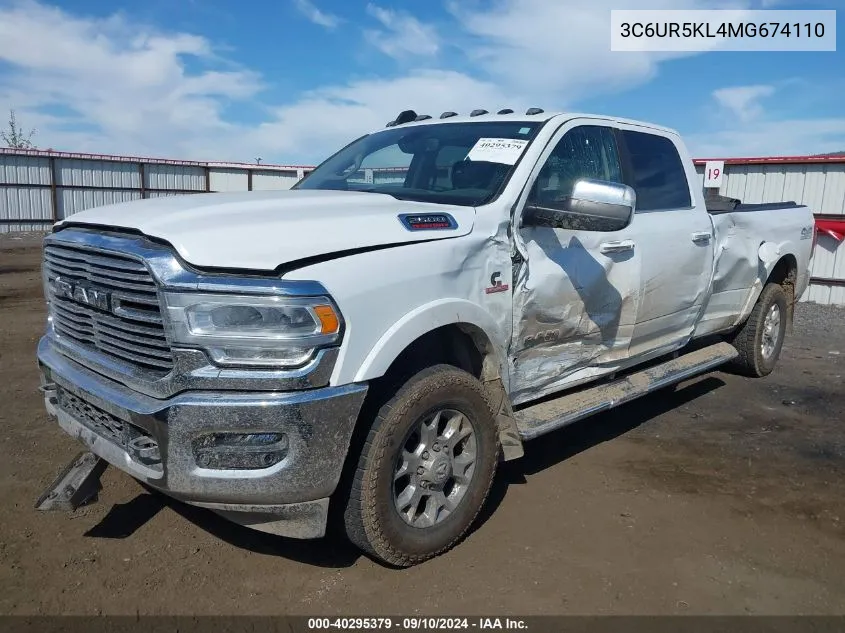 2021 Ram 2500 Laramie 4X4 8' Box VIN: 3C6UR5KL4MG674110 Lot: 40295379