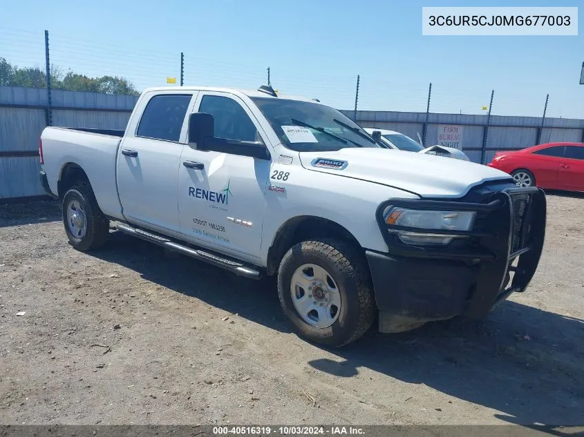 2021 Ram 2500 Tradesman 4X4 6'4 Box VIN: 3C6UR5CJ0MG677003 Lot: 40516319