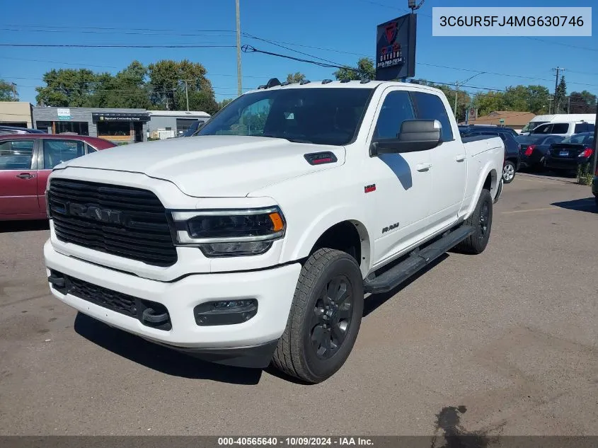 2021 Ram 2500 Laramie 4X4 6'4 Box VIN: 3C6UR5FJ4MG630746 Lot: 40565640