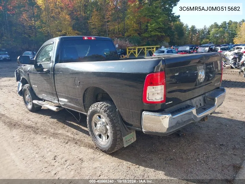 2021 Ram 2500 Tradesman 4X4 8' Box VIN: 3C6MR5AJ0MG515682 Lot: 40568240