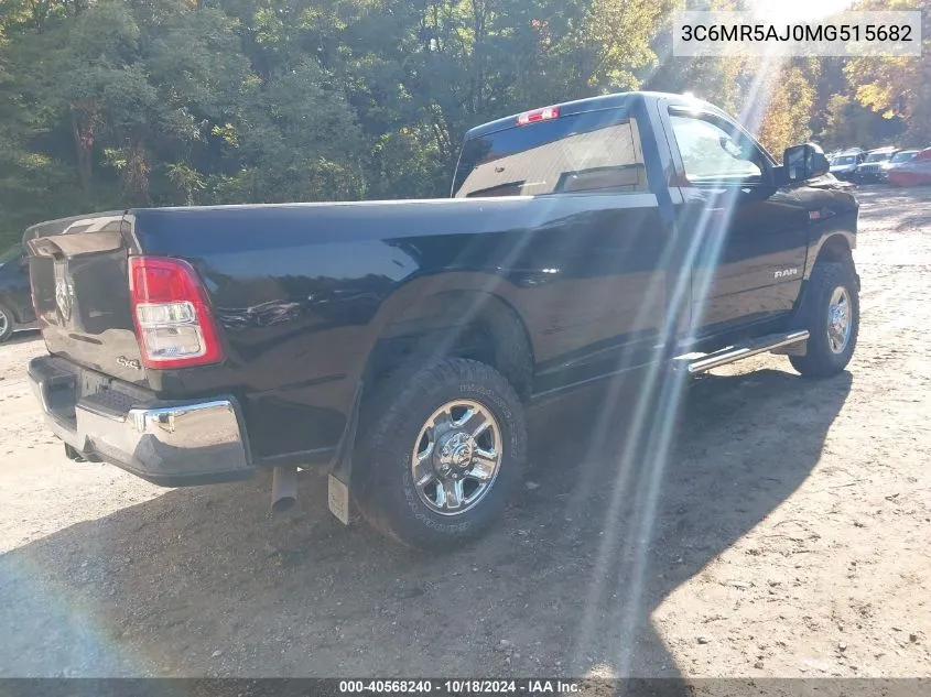 2021 Ram 2500 Tradesman 4X4 8' Box VIN: 3C6MR5AJ0MG515682 Lot: 40568240