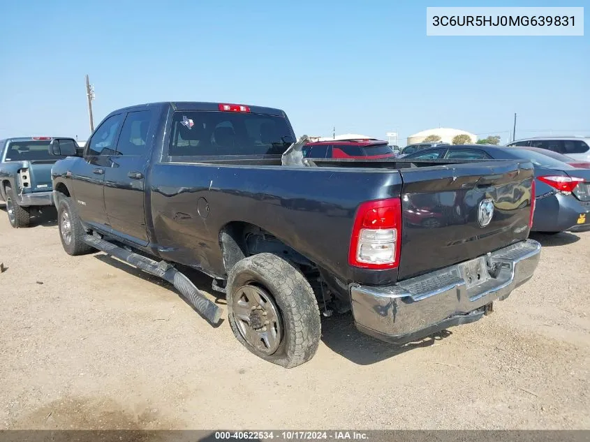 2021 Ram 2500 Tradesman 4X4 8' Box VIN: 3C6UR5HJ0MG639831 Lot: 40622534