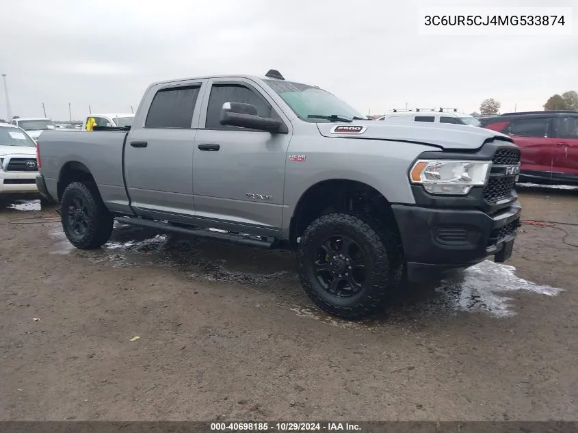 2021 Ram 2500 Tradesman 4X4 6'4 Box VIN: 3C6UR5CJ4MG533874 Lot: 40698185