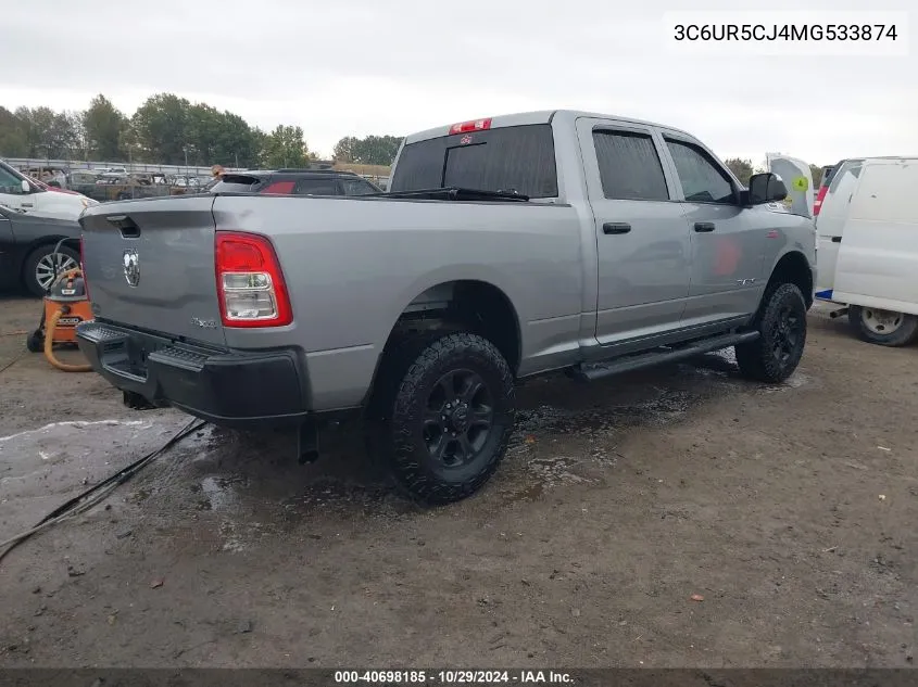 2021 Ram 2500 Tradesman 4X4 6'4 Box VIN: 3C6UR5CJ4MG533874 Lot: 40698185