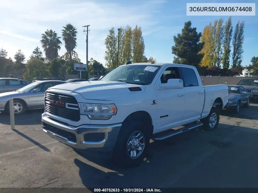 2021 Ram 2500 Big Horn 4X4 6'4 Box VIN: 3C6UR5DL0MG674408 Lot: 40752633