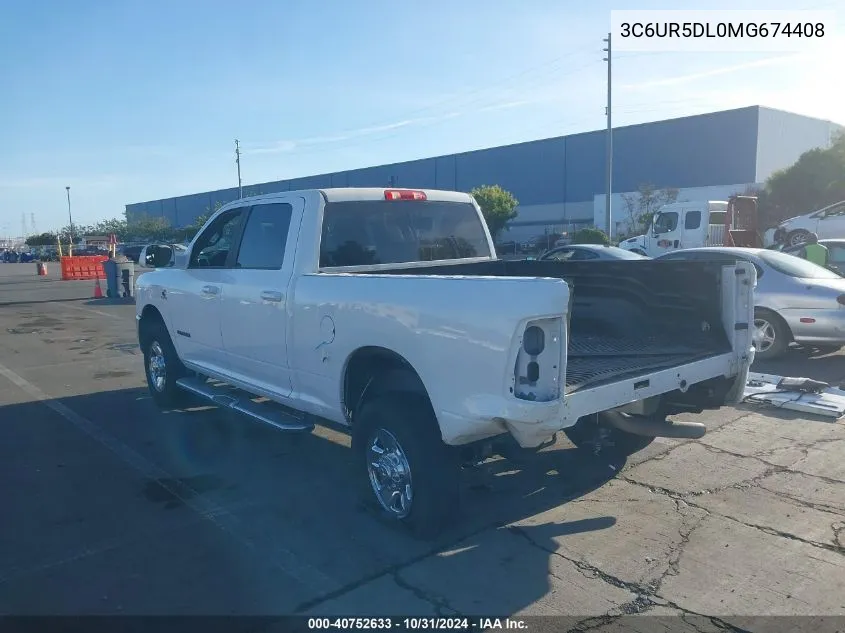 2021 Ram 2500 Big Horn 4X4 6'4 Box VIN: 3C6UR5DL0MG674408 Lot: 40752633