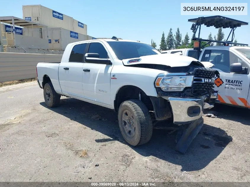 2022 Ram 2500 Big Horn Mega Cab 4X4 6'4' Box VIN: 3C6UR5ML4NG324197 Lot: 39569028