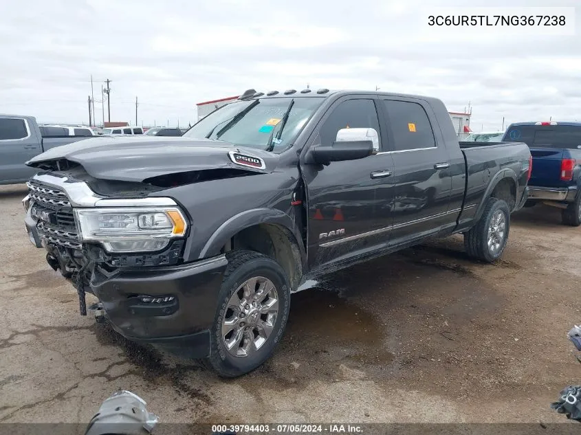 2022 Ram 2500 Limited Mega Cab 4X4 6'4 Box VIN: 3C6UR5TL7NG367238 Lot: 39794403