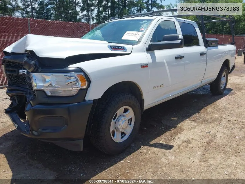 2022 Ram 2500 VIN: 3C6UR4HJ5NG378983 Lot: 39796541