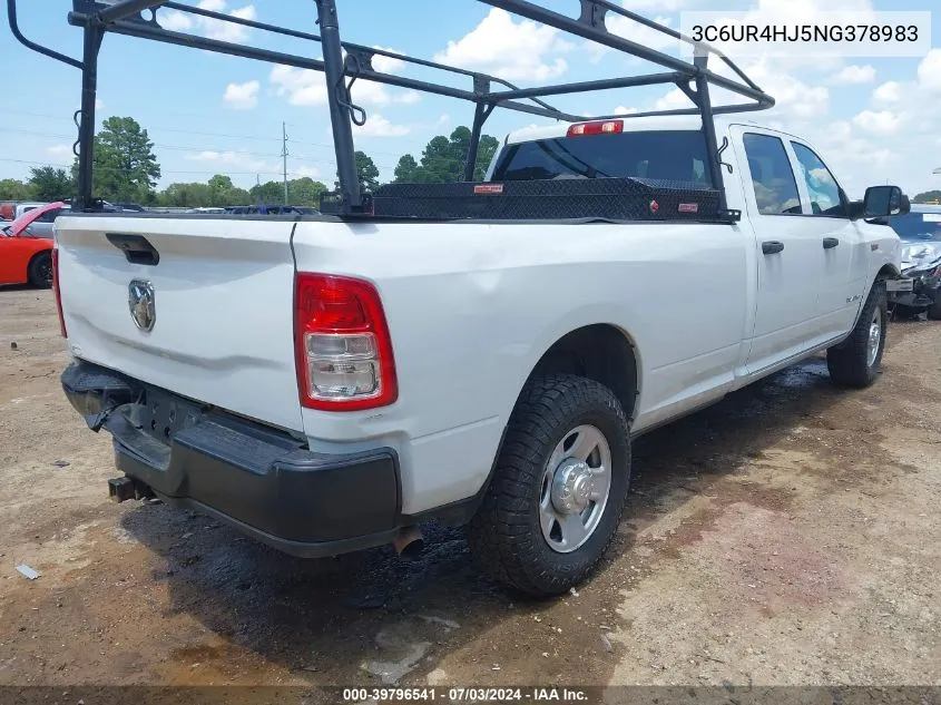 2022 Ram 2500 VIN: 3C6UR4HJ5NG378983 Lot: 39796541