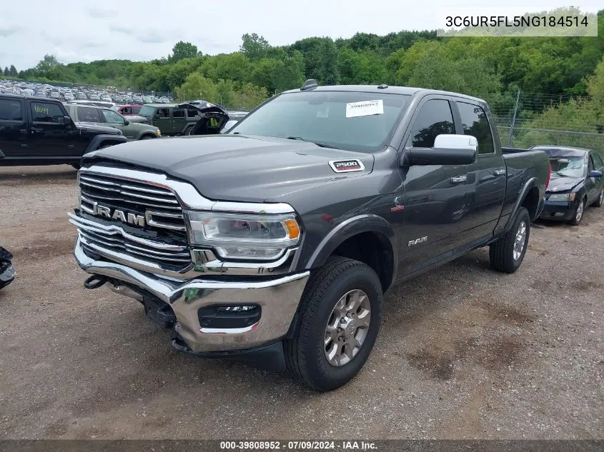 2022 Ram 2500 Laramie 4X4 6'4 Box VIN: 3C6UR5FL5NG184514 Lot: 39808952