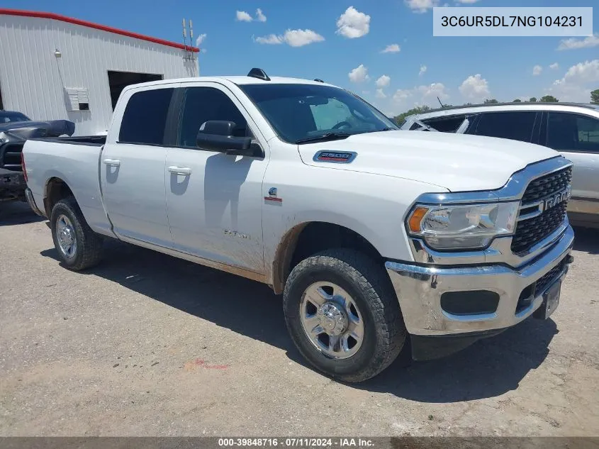 3C6UR5DL7NG104231 2022 Ram 2500 Big Horn 4X4 6'4 Box