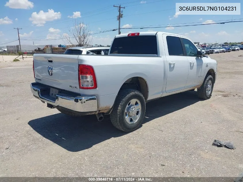 3C6UR5DL7NG104231 2022 Ram 2500 Big Horn 4X4 6'4 Box