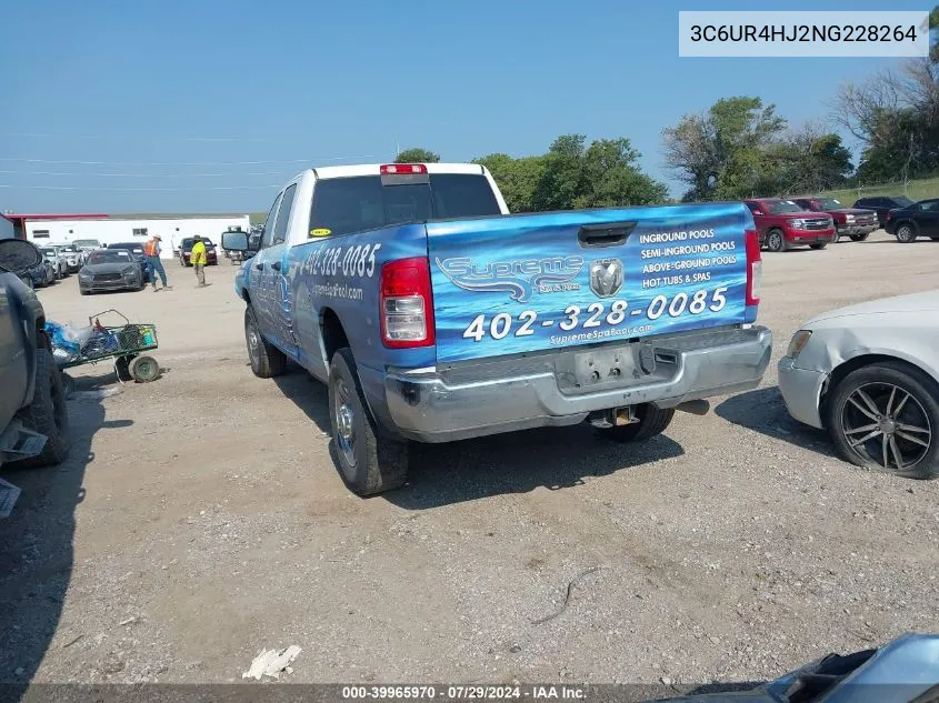 2022 Ram 2500 Tradesman VIN: 3C6UR4HJ2NG228264 Lot: 39965970