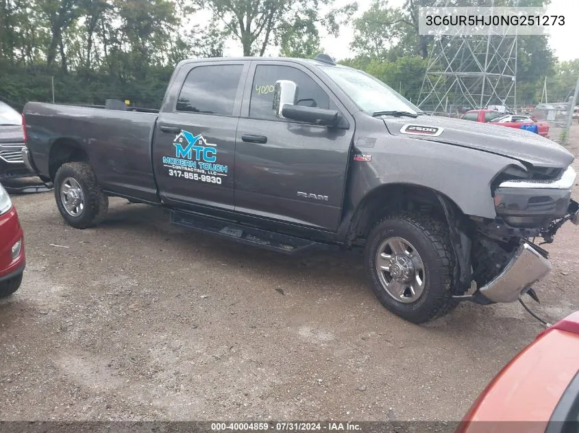 2022 Ram 2500 Tradesman 4X4 8' Box VIN: 3C6UR5HJ0NG251273 Lot: 40004859