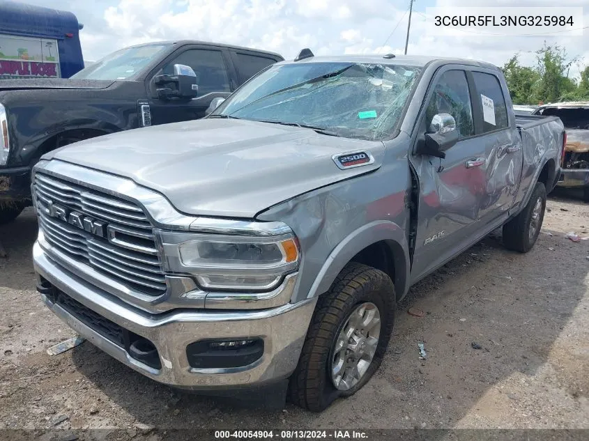 2022 Ram 2500 Laramie VIN: 3C6UR5FL3NG325984 Lot: 40054904