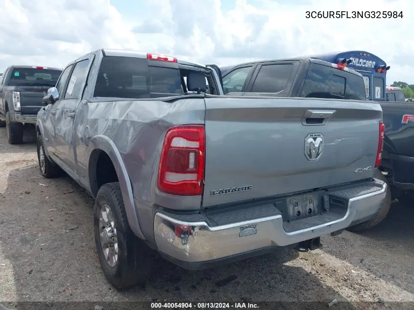 2022 Ram 2500 Laramie VIN: 3C6UR5FL3NG325984 Lot: 40054904