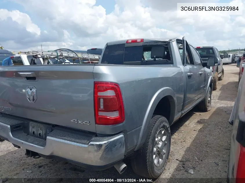 2022 Ram 2500 Laramie VIN: 3C6UR5FL3NG325984 Lot: 40054904