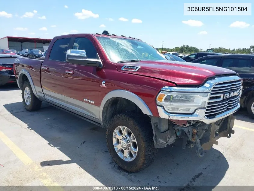 2022 Ram 2500 Laramie 4X4 6'4 Box VIN: 3C6UR5FL5NG101504 Lot: 40070213