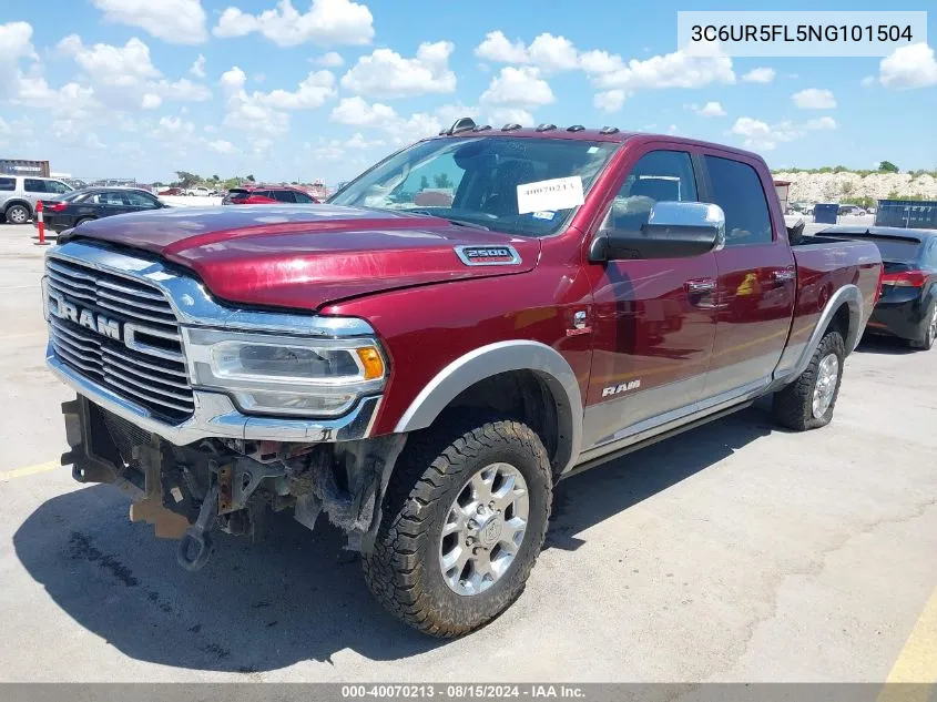 2022 Ram 2500 Laramie 4X4 6'4 Box VIN: 3C6UR5FL5NG101504 Lot: 40070213