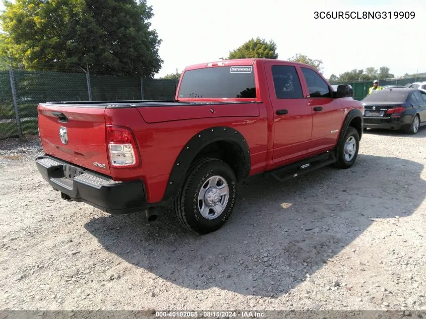 2022 Ram 2500 Tradesman 4X4 6'4 Box VIN: 3C6UR5CL8NG319909 Lot: 40102065