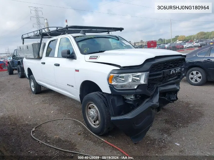 2022 Ram 2500 Tradesman 4X4 8' Box VIN: 3C6UR5HJ0NG180964 Lot: 40129089