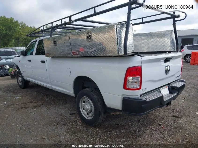 2022 Ram 2500 Tradesman 4X4 8' Box VIN: 3C6UR5HJ0NG180964 Lot: 40129089