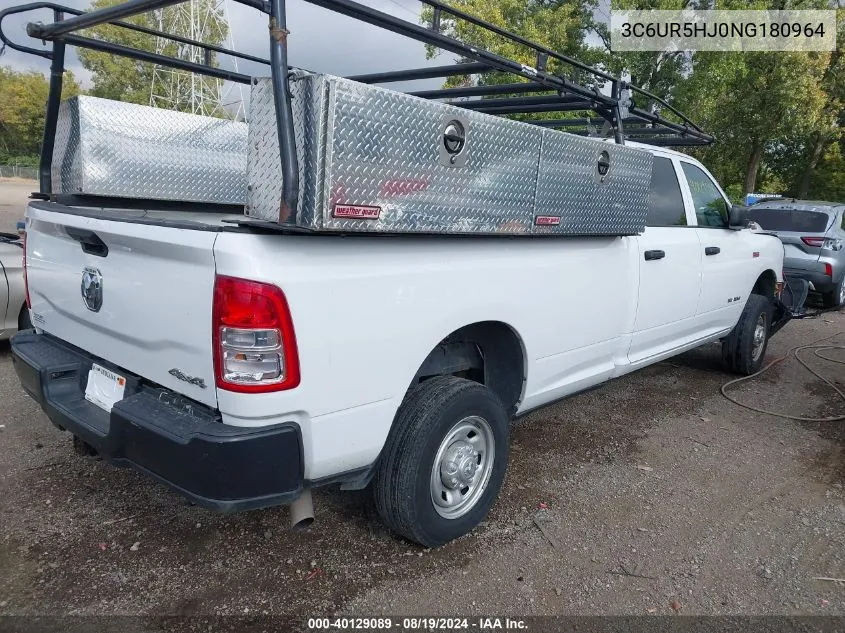 2022 Ram 2500 Tradesman 4X4 8' Box VIN: 3C6UR5HJ0NG180964 Lot: 40129089