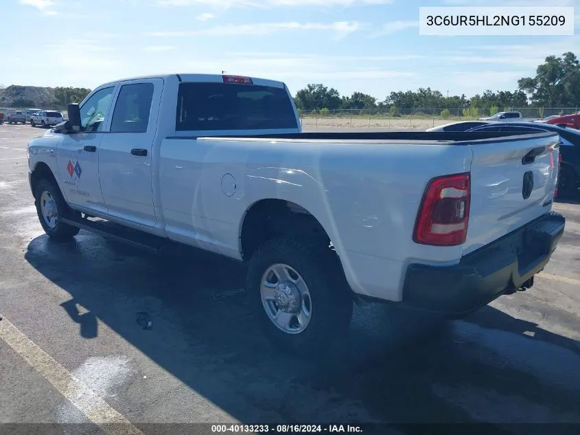 2022 Ram 2500 Tradesman VIN: 3C6UR5HL2NG155209 Lot: 40133233