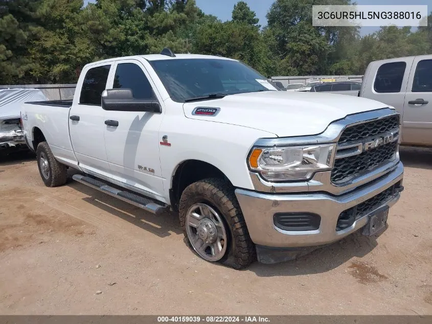 2022 Ram 2500 Tradesman 4X4 8' Box VIN: 3C6UR5HL5NG388016 Lot: 40159039