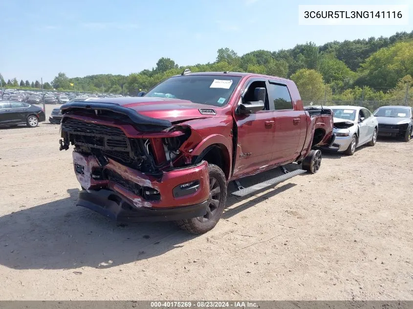 2022 Ram 2500 Limited Mega Cab 4X4 6'4 Box VIN: 3C6UR5TL3NG141116 Lot: 40175269