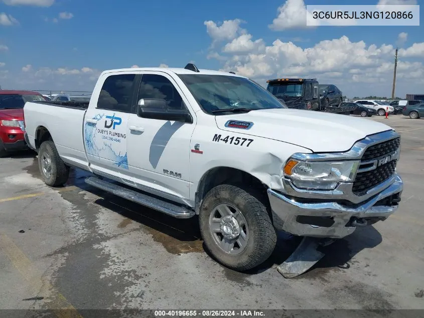 2022 Ram 2500 Big Horn 4X4 8' Box VIN: 3C6UR5JL3NG120866 Lot: 40196655