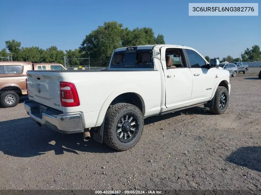 2022 Ram 2500 Laramie 4X4 6'4 Box VIN: 3C6UR5FL6NG382776 Lot: 40206367