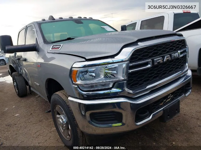 2022 Ram 2500 Tradesman 4X4 6'4 Box VIN: 3C6UR5CJ3NG326667 Lot: 40214142