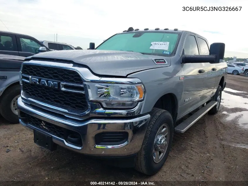 2022 Ram 2500 Tradesman 4X4 6'4 Box VIN: 3C6UR5CJ3NG326667 Lot: 40214142