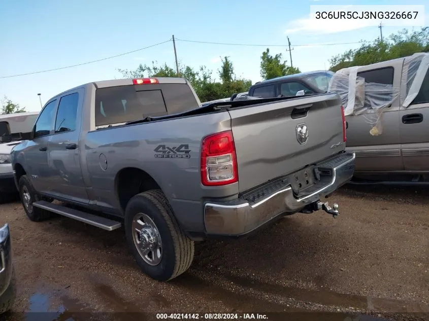 2022 Ram 2500 Tradesman 4X4 6'4 Box VIN: 3C6UR5CJ3NG326667 Lot: 40214142