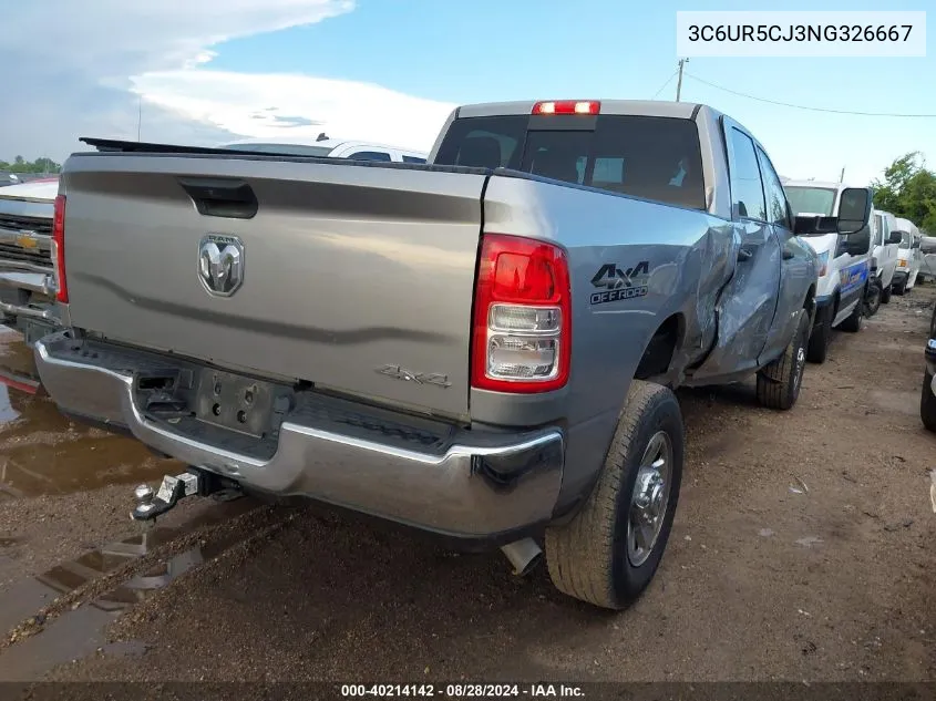 2022 Ram 2500 Tradesman 4X4 6'4 Box VIN: 3C6UR5CJ3NG326667 Lot: 40214142