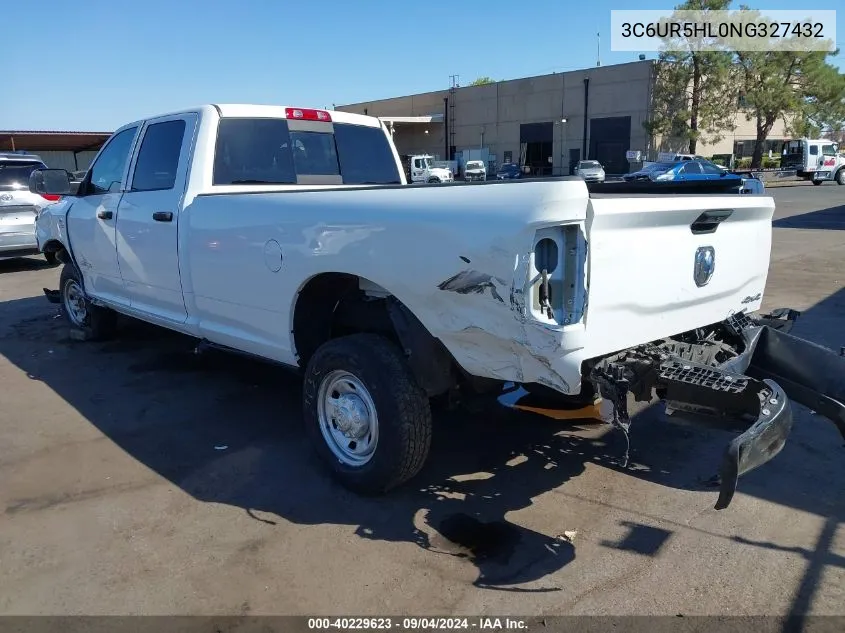 2022 Ram 2500 Tradesman 4X4 8' Box VIN: 3C6UR5HL0NG327432 Lot: 40229623