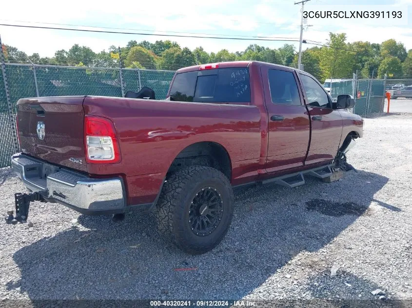 2022 Ram 2500 Tradesman 4X4 6'4 Box VIN: 3C6UR5CLXNG391193 Lot: 40320241