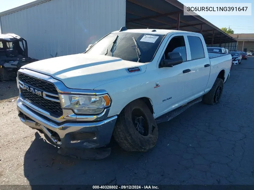 2022 Ram 2500 Tradesman VIN: 3C6UR5CL1NG391647 Lot: 40328802