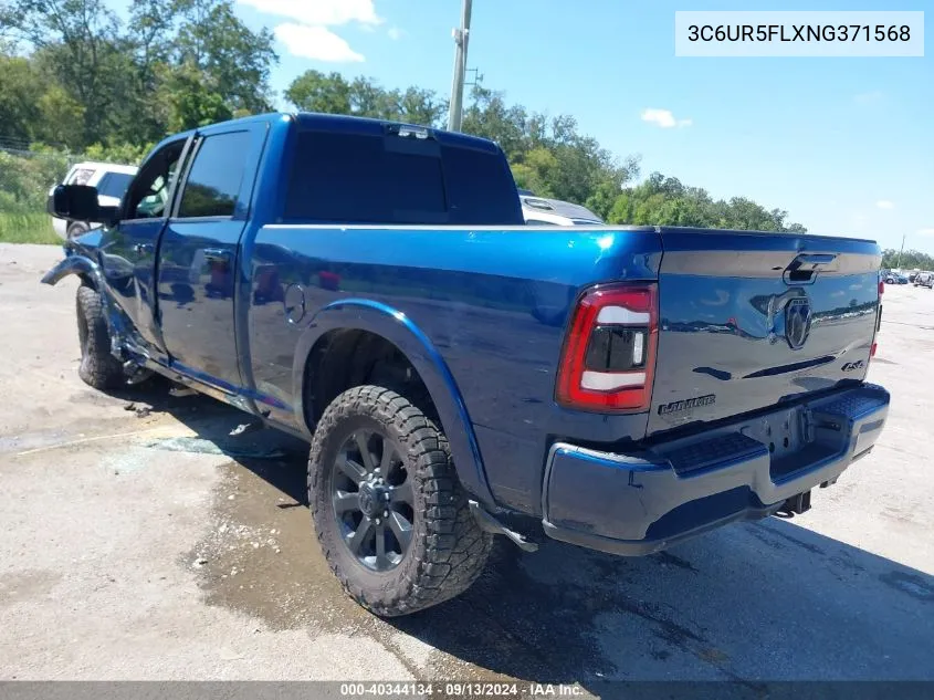 2022 Ram 2500 Laramie 4X4 6'4 Box VIN: 3C6UR5FLXNG371568 Lot: 40344134