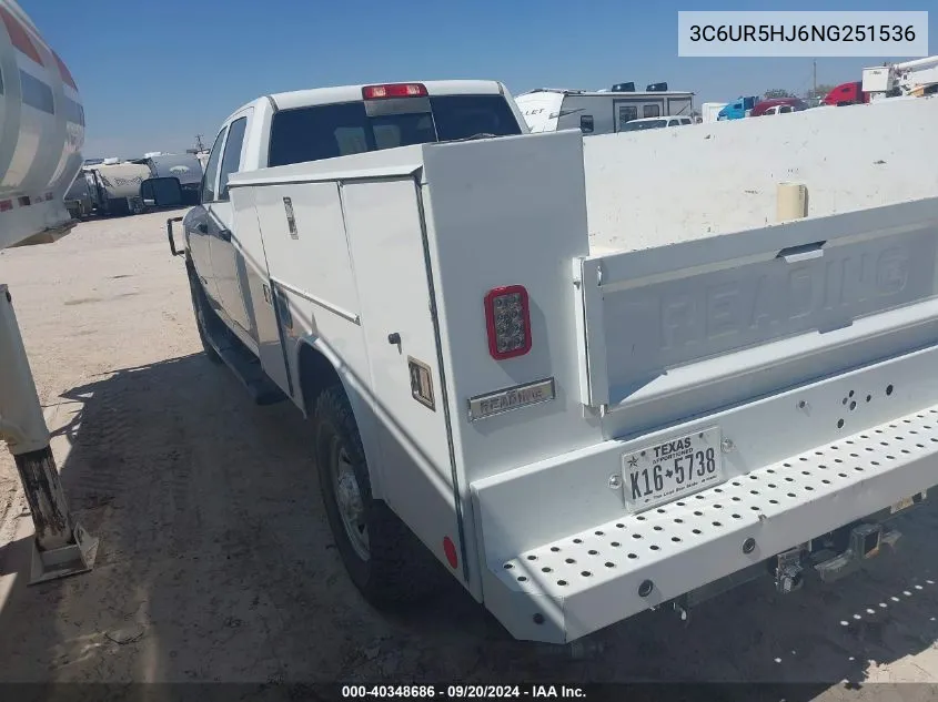 2022 Ram 2500 Tradesman 4X4 8' Box VIN: 3C6UR5HJ6NG251536 Lot: 40348686