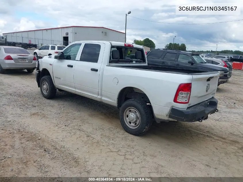 2022 Ram 2500 Tradesman 4X4 6'4 Box VIN: 3C6UR5CJ1NG345167 Lot: 40364934