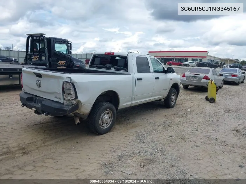 2022 Ram 2500 Tradesman 4X4 6'4 Box VIN: 3C6UR5CJ1NG345167 Lot: 40364934