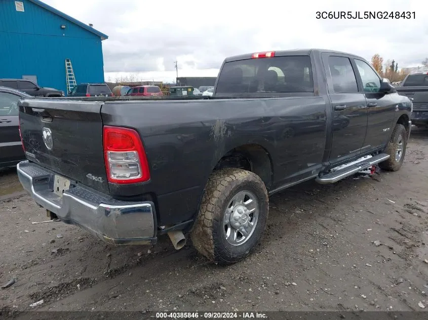 3C6UR5JL5NG248431 2022 Ram 2500 Big Horn 4X4 8' Box