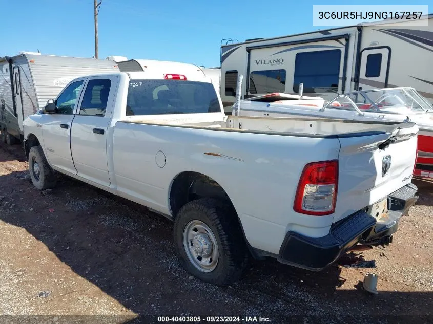 2022 Ram 2500 Tradesman VIN: 3C6UR5HJ9NG167257 Lot: 40403805