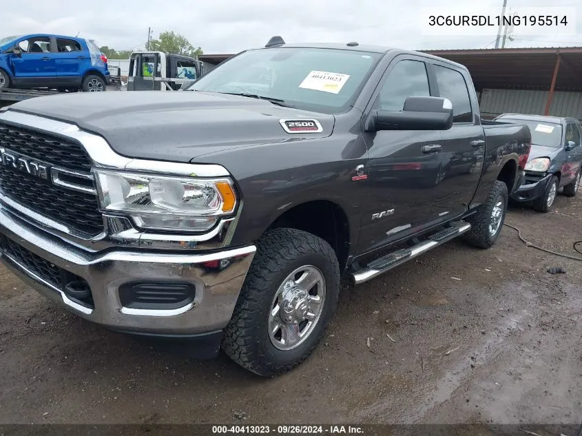 2022 Ram 2500 Big Horn 4X4 6'4 Box VIN: 3C6UR5DL1NG195514 Lot: 40413023